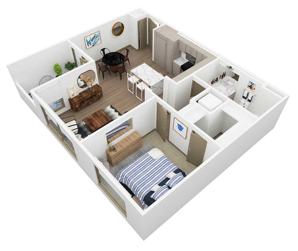 Persea 1 Bedroom Floor Plan - A1 - 1