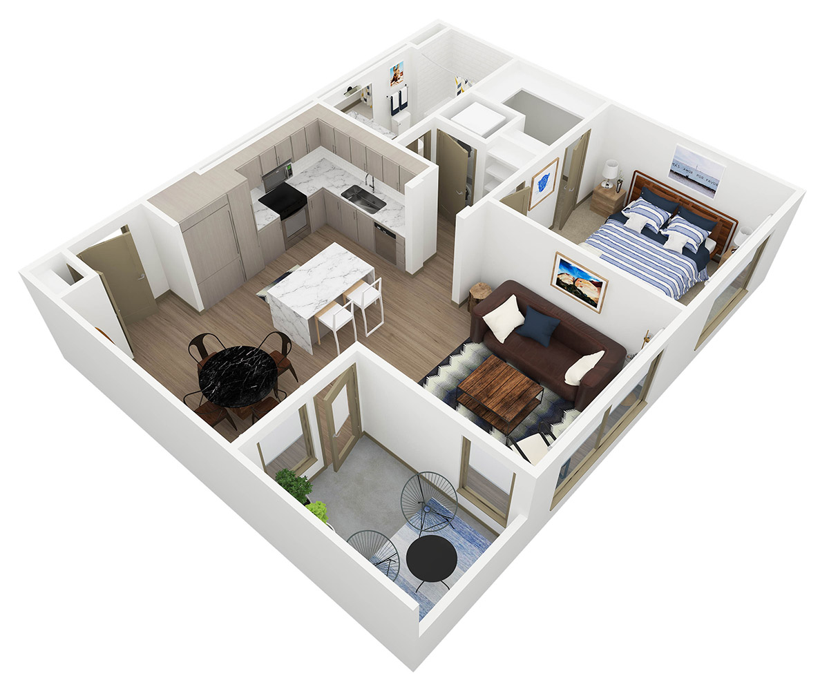 Persea 1 Bedroom Floor Plan - A1 - 3