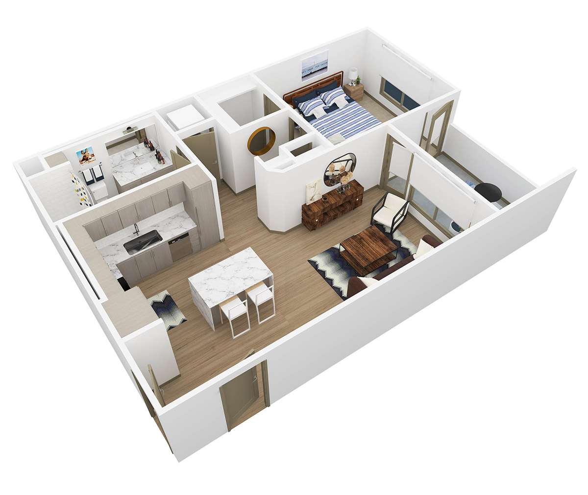Persea 1 Bedroom Floor Plan - A2 - 8