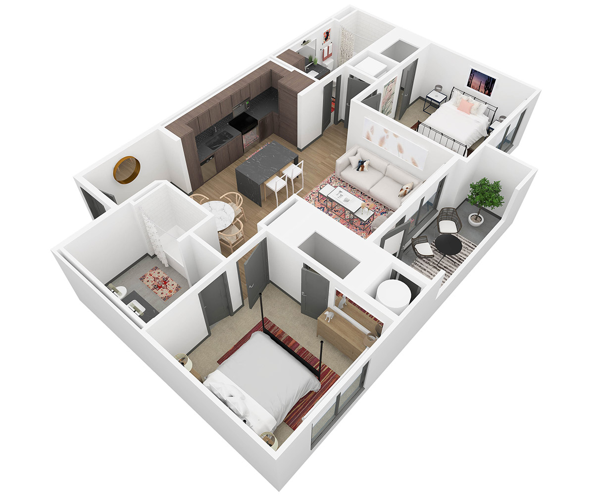 Persea 2 Bedroom Floor Plan - B1 - 3