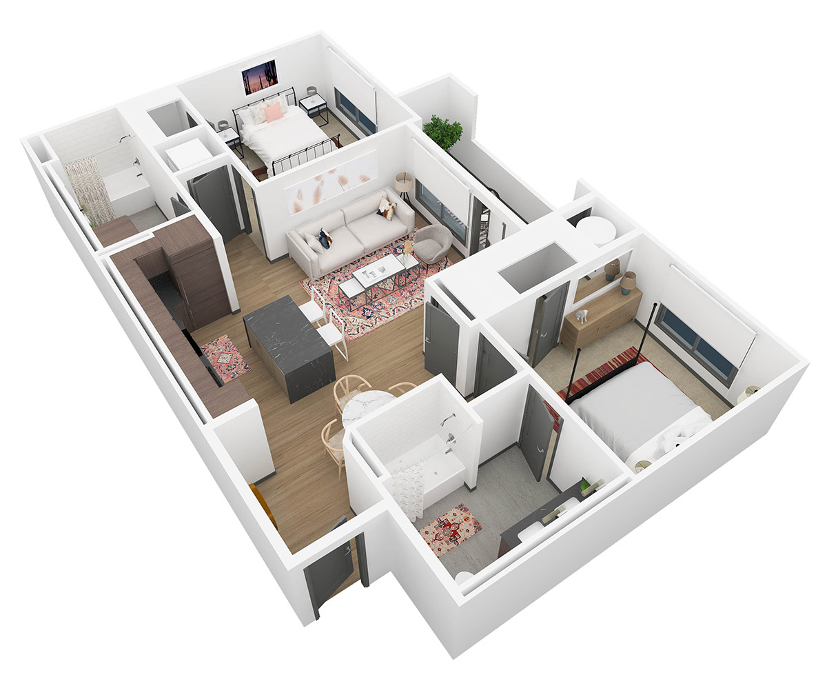 Persea 2 Bedroom Floor Plan - B1 - 4